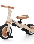 Petite&Mars Tricicleta pentru copii PetiteMars Turbo Bej 5 in 1 Multifunctionala Vehicul de impins Bicicleta cufara pedale Cu maner de ghidaj Detasabil Roti din cauciuc Pana la 25 kg 1.5-5 ani