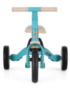 Petite&Mars Tricicleta pentru copii PetiteMars Turbo Dino Park editie limitata 5 in 1 multifunctionala cu maner de ghidaj roti din cauciuc greutate admisa 25 kg 1.5-5 ani