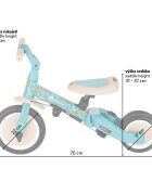 Petite&Mars Tricicleta pentru copii PetiteMars Turbo Dino Park editie limitata 5 in 1 multifunctionala cu maner de ghidaj roti din cauciuc greutate admisa 25 kg 1.5-5 ani