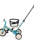 Petite&Mars Tricicleta pentru copii PetiteMars Turbo Dino Park editie limitata 5 in 1 multifunctionala cu maner de ghidaj roti din cauciuc greutate admisa 25 kg 1.5-5 ani