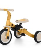 Petite&Mars Tricicleta pentru copii PetiteMars Turbo Ocru 5 in 1 Multifunctionala Vehicul de impins Bicicleta cufara pedale Cu maner de ghidaj Detasabil Roti din cauciuc Pana la 25 kg 1.5-5 ani