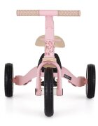 Petite&Mars Tricicleta pentru copii PetiteMars Turbo Rosy Wilderness editie limitata 5 in 1 multifunctionala cu maner de ghidaj roti din cauciuc greutate admisa 25 kg 1.5-5 ani
