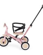 Petite&Mars Tricicleta pentru copii PetiteMars Turbo Rosy Wilderness editie limitata 5 in 1 multifunctionala cu maner de ghidaj roti din cauciuc greutate admisa 25 kg 1.5-5 ani