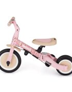 Petite&Mars Tricicleta pentru copii PetiteMars Turbo Rosy Wilderness editie limitata 5 in 1 multifunctionala cu maner de ghidaj roti din cauciuc greutate admisa 25 kg 1.5-5 ani