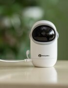 Petite&Mars Video monitor PetiteMars Eve 5.0 Alb ecran HD autonomie pana la 16 ore raza de actiune 300m suport pentru pana la 4 camere activare VOX la voce