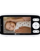 Petite&Mars Video monitor PetiteMars Nano 4.0 Alb ecran HD zoom digital 3x raza de actiune 300m suport pentru pana la 4 camere comunicare bidirectionala