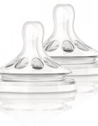 Philips Avent Pachet 2 x Tetina pentru hranire naturala Philips-Avent SCF65327 flux mediu 3 luni+