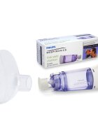 Philips Respironics Set camera de inhalare Optichamber Diamond cu masca M compatibila din silicon pentru copii 1-5 ani