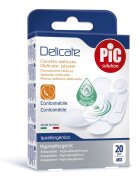 PIC SOLUTION Plasturi piele sensibila Delicate mix 4 dimensiuni cu solutie antibacteriana 20 buccutie