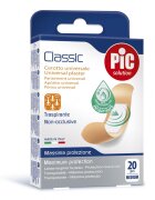 PIC SOLUTION Plasturi universali Classic 19x72 mm cu solutie antibacteriana 20 buccut