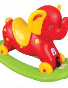 PILSAN Balansoar elefant 2 in 1 cu roti si platforma detasabila Rosu