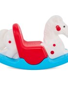 PILSAN Balansoar pentru copii Happy Horse white cu spatar inalt sistem de siguranta anti-rasturnare manere ergonomice recomandat de la 3 ani