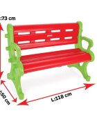 PILSAN Bancuta de gradina pentru copii Bench Redutilizare interiorexteriormargini rotunjitedimensiune 106x50x73 cm