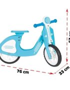 PILSAN Bicicleta copii fara pedale Retro Blue scaun reglabil in 3 pozitii sarcina maxima 30 kg de la 2 ani roti din cauciuc EVA