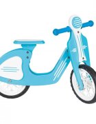 PILSAN Bicicleta copii fara pedale Retro Blue scaun reglabil in 3 pozitii sarcina maxima 30 kg de la 2 ani roti din cauciuc EVA