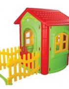 PILSAN Casuta de gradina pentru copii Magic House Green gardulet inclus utilizare interiorexteriorplastic rezistent UVdesign realistusa si ferestre functionale 112 x 172 x 131 cm