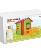 PILSAN Casuta de gradina pentru copii Magic House Green gardulet inclus utilizare interiorexteriorplastic rezistent UVdesign realistusa si ferestre functionale 112 x 172 x 131 cm