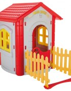 PILSAN Casuta de gradina pentru copii Magic House GreyYellow gardulet inclus utilizare interiorexteriorplastic rezistent UVdesign realistusa si ferestre functionale 112 x 172 x 131 cm
