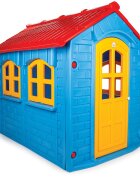 PILSAN Casuta mare de gradina pentru copii My Home Albastru 157x133x148 cm utilizare interiorexteriorplastic rezistent UVdesign realistusa si ferestre functionale
