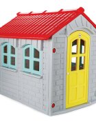 PILSAN Casuta mare de gradina pentru copii My Home Gri 157x133x148 cm utilizare interiorexteriorplastic rezistent UVdesign realistusa si ferestre functionale