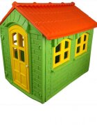 PILSAN Casuta mare de gradina pentru copii My Home Verde 157x133x148 cm utilizare interiorexteriorplastic rezistent UVdesign realistusa si ferestre functionale