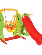 PILSAN Centru de joaca 3 in 1 Elefant cu cos de baschetleagan si tobogan