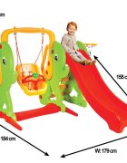 PILSAN Centru de joaca 3 in 1 Elefant cu cos de baschetleagan si tobogan
