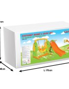 PILSAN Centru de joaca 3 in 1 Elefant cu cos de baschetleagan si tobogan