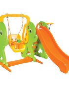 PILSAN Centru de joaca 3 in 1 Elefant cu cos de baschetleagan si tobogan
