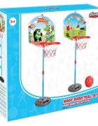 PILSAN Cos de baschet Magic Basketball cu minge inclusa usor de montat si de demontat baza poate fi umpluta cu apa sau nisip dimensiune 42 x 43 x 114.5 cm