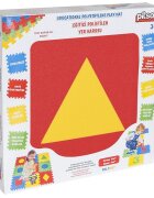 PILSAN Covoras puzzle pentru copii Forme geometrice 9piese 33x33cm din spuma termoizolantaeducativculori luminoase