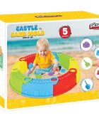 PILSAN Cutie de nisip modulara cu lopaticagrebla si 3 forme de nisip incluse Castle Multicolor