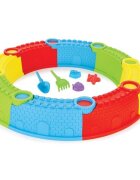 PILSAN Cutie de nisip modulara cu lopaticagrebla si 3 forme de nisip incluse Castle Multicolor