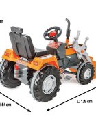 PILSAN Excavator cu pedale cupa si remorca Super Portocaliu