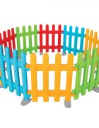 PILSAN Gardulet loc de joaca pentru copii Multi Fence Multicolor cu 10 elementemargini netede si rotunjite pliabil dimensiune element 50.5x54 cm
