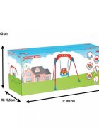 PILSAN Leagan 3in1 pentru bebelusi si copii Red pentru exterior si interiorcadru metalicleagan cu bara si spatar detasabilcentura de sigurantagreutate maxim admisa 100 kgvarsta recomandata 12luni+