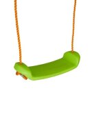 PILSAN Leagan suspendat pentru copii Verde sezut plastic rezistent corzi reglabile cu carabine metalice sarcina 35 kg