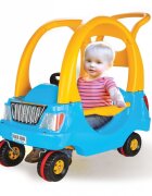 PILSAN Masinuta copii de impins Joker Car Blue cu maner parental podea detasabil volan cu panou muzical recomandata copiilor intre 2 si 5 ani