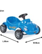PILSAN Masinuta cu pedale pentru copii Herby Mare Albastra Miscare liniara a pedalelor Greutate maxima admisa 25 kg Design prietenos Volan cu claxon