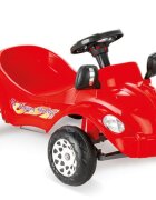 PILSAN Masinuta cu pedale pentru copii Herby Mare Rosie Miscare liniara a pedalelor Greutate maxima admisa 25 kg Design prietenos Volan cu claxon