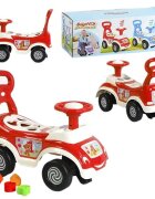 PILSAN Masinuta pentru copii fara pedale Ride-On Shape Sorter Car Red spatar cu functie de impingere spatiu de depozitare sub sezut 5 forme de sortat greutate maxima admisa 20 kg