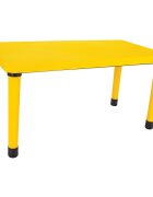 PILSAN Masuta pentru copii interiorexterior Happy Table Galben 120x60cm pentru lectiiactivitaticapacitate 4 copiiplastic rezistentcolturi rotunjitepicioare antiderapanteutilizare acasagradinitecreseafterschool