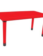PILSAN Masuta pentru copii interiorexterior Happy Table Rosu 120x60cm pentru lectiiactivitaticapacitate 4 copiiplastic rezistentcolturi rotunjitepicioare antiderapanteutilizare acasagradinitecreseafterschool