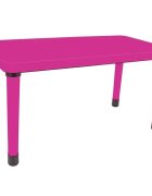 PILSAN Masuta pentru copii interiorexterior Happy Table Roz inchis 120x60cm pentru lectiiactivitaticapacitate 4 copiiplastic rezistentcolturi rotunjitepicioare antiderapanteutilizare acasagradinitecreseafterschool