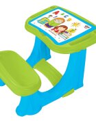 PILSAN Masuta pupitru pentru studiu si desen Handy Blue cu bancuta si suport picioarespatiu de depozitarerealizat din plastic rezistentmargini rotunjite