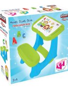 PILSAN Masuta pupitru pentru studiu si desen Handy Blue cu bancuta si suport picioarespatiu de depozitarerealizat din plastic rezistentmargini rotunjite