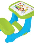 PILSAN Masuta pupitru pentru studiu si desen Handy Blue cu bancuta si suport picioarespatiu de depozitarerealizat din plastic rezistentmargini rotunjite