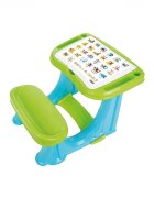 PILSAN Masuta pupitru pentru studiu si desen Smart Study Desk Blue cu bancuta si suport picioarerealizat din plastic rezistentmargini rotunjite