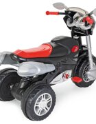 PILSAN Motocicleta cu pedale pentru copii Desert Eagle Blackdetalii realisticeoglinzi retrovizoaresezut ergonomicgreutate admisa 35 kg