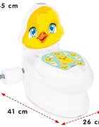 PILSAN Olita educationala muzicala Chick cu baza antialunecaresuport hartie igienica si vas colectare detasabildesign ergonomiccutie muzicala iluminata cu efect de sunet sifon